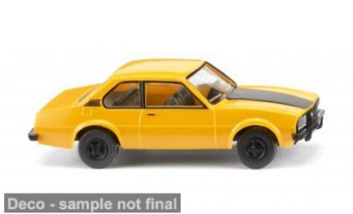 Diecast model cars Opel Ascona B Base B yellow/black 1975 1/87 Wiking