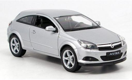 Diecast model cars Opel Astra GTC silver 1/24 Welly
