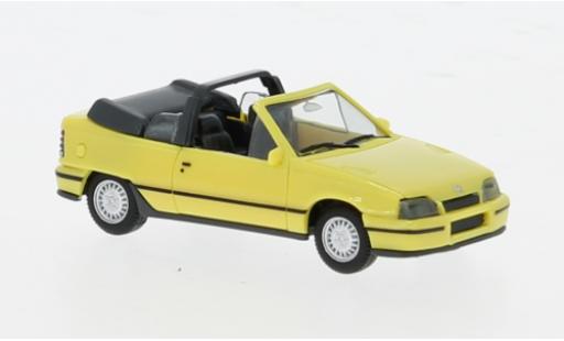 Diecast model cars Opel Kadett E GSi Cabriolet E Convertible yellow 1/87 Herpa