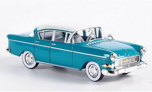 Opel Kapitan P2.5 1/87 Brekina blue-green/white diecast model cars