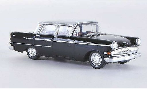 Opel Kapitan P2.6 1/87 Herpa black/white diecast model cars
