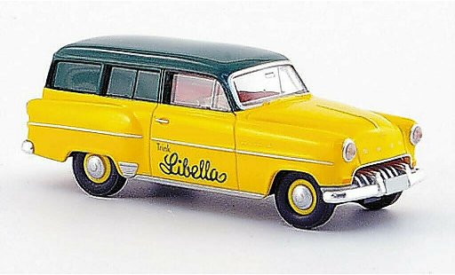Opel Olympia Base 1/87 Brekina Caravan Libella yellow/green diecast model cars