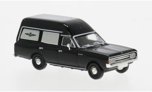 Diecast model cars Opel Rekord C Bestattungswagen black 1968 1/87 Brekina