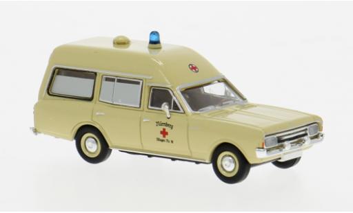 Diecast model cars Opel Rekord C KTW 1968 DRK N&Atilde;&frac14;rnberg 1/87 Brekina