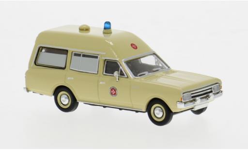 Diecast model cars Opel Rekord C KTW 1968 Johanniter Unfall Hilfe 1/87 Brekina
