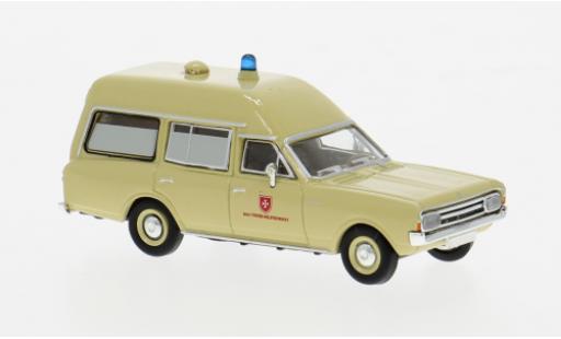Diecast model cars Opel Rekord C KTW 1968 Malteser 1/87 Brekina