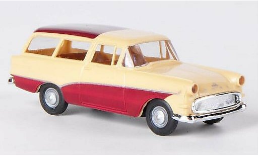 Opel Rekord P1 1/87 Brekina Caravan beige/red diecast model cars