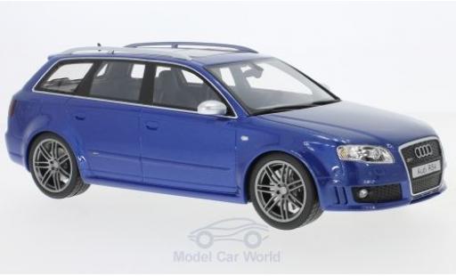 Diecast model cars Audi RS4 berline (B7) metallic blue 2005 1/18 Ottomobile