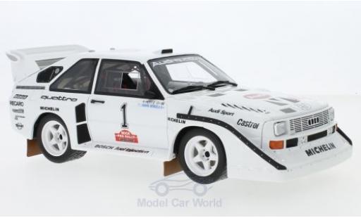 Diecast model cars Audi Sport Quattro s1 e2 No.1 Olympus Rally 1985 H.Mikkola/A.Hertz 1/18 Ottomobile
