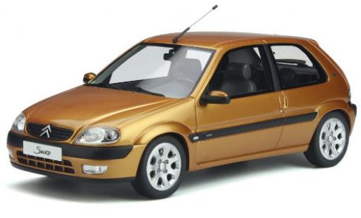 Diecast model cars Citroen Saxo VTS gold 2000 1/18 Ottomobile