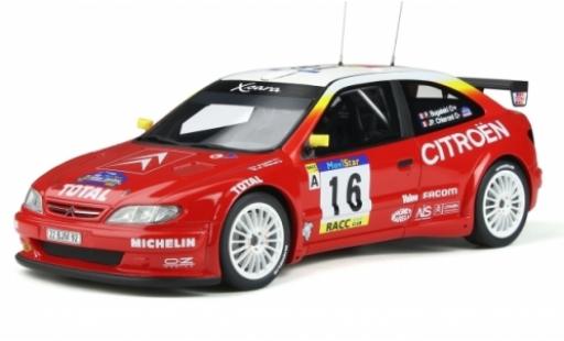 Diecast model cars Citroen Xsara Kit Car No.16 Rally WM Rally Catalunya 1999 P.Bugalski/JP.Chiaroni 1/18 Ottomobile