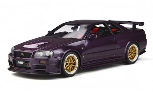 Diecast model cars Nissan Skyline R34 GT-R (Z34) Nismo Z-Tune metallic purple RHD 1998 avec dor&Atilde;&copy; jantes 1/18 Ottomobile