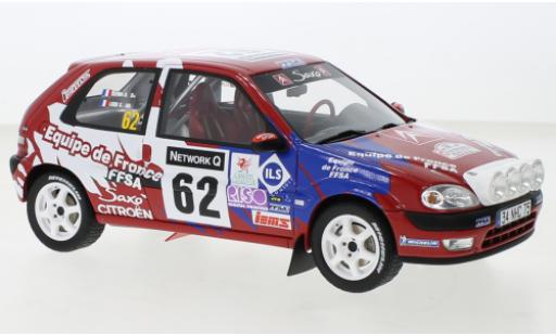 Diecast model cars Citroen Saxo VTS No.62 Rally WM RAC Rally 2000 1/18 Ottomobile