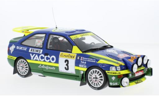 Diecast model cars Ford Escort Cosworth RS No.3 Yacco Rally WM Rally Monte Carlo 1996 1/18 Ottomobile