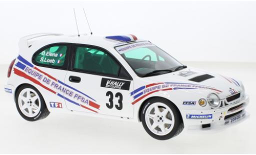 Diecast model cars Toyota Corolla WRC No.33 Equipe de France FFSA Rally WM Tour de Corse 2000 1/18 Ottomobile