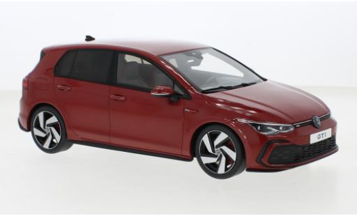 Diecast model cars Volkswagen Golf GTI VIII metallise red 2021 1/18 Ottomobile