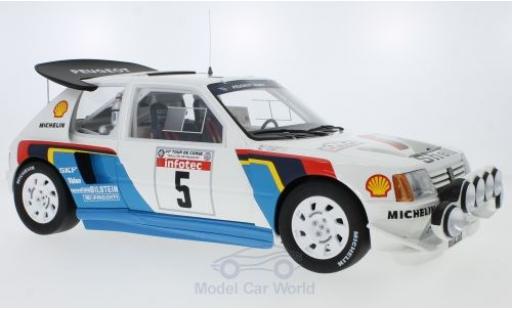 Diecast model cars Peugeot 205 Turbo 16 T16 Evo 2 No.5 Talbot Sport Rally WM Rally Tour de Corse 1986 B.Saby/J-F.Fauchille 1/18 Ottomobile