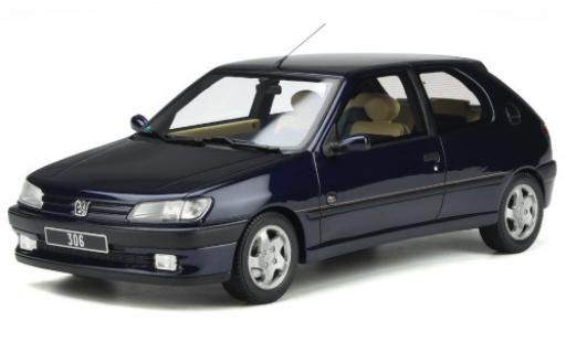 Diecast model cars Peugeot 306 Base Eden Park metallic blue 1995 1/18 Ottomobile