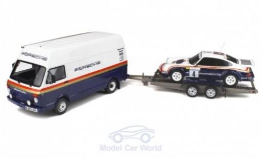 Diecast model cars Porsche 911 RS Set: Rally No.4 Rothmans Rally Team Rothmans Rally WM Rally des 1000 Pistes 1984 Volkswagen LT + 911 SC + Trailer H.Toivonen/I.Grindrod 1/18 Ottomobile