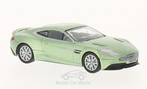 Diecast model cars Aston Martin Vanquish coupe metallic green RHD 1/76 Oxford