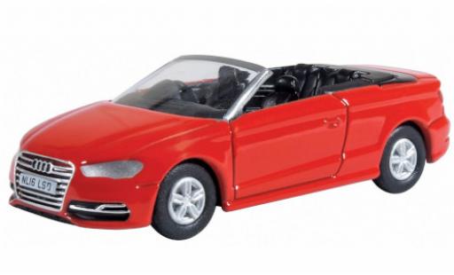 Diecast model cars Audi S3 cabriolet stronic Convertible red RHD 1/76 Oxford