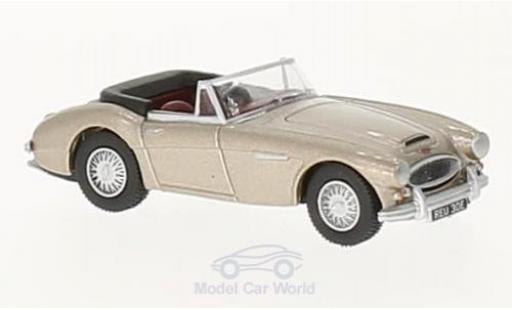 Diecast model cars Austin Healey 3000 roadster metallic beige 1/76 Oxford