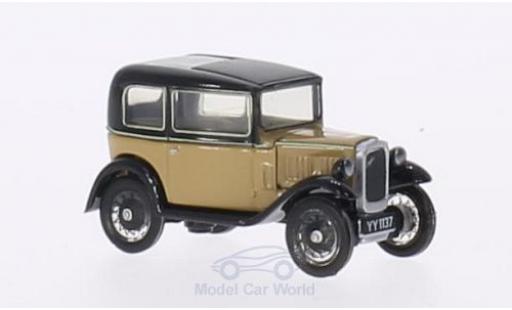 Diecast model cars Austin Seven berline RN Saloon beige/black RHD 1/76 Oxford