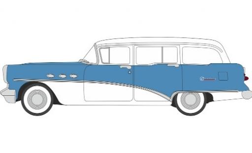 Diecast model cars Buick Century Station Wagon blue/white 1954 1/87 Oxford