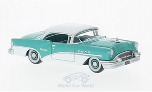 Diecast model cars Buick Century hardtop turquoise/white 1955 1/87 Oxford