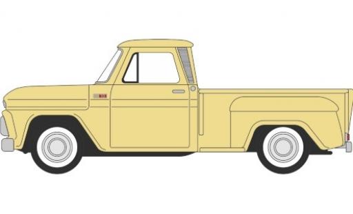 Diecast model cars Chevrolet C-10 Pickup Stepside Pick Up yellow 1965 1/87 Oxford