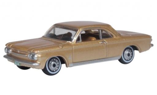Diecast model cars Chevrolet Corvair Coupe metallic beige 1963 1/87 Oxford