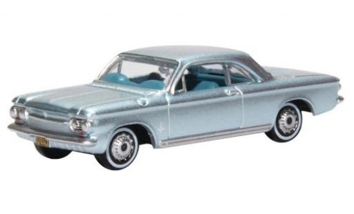 Diecast model cars Chevrolet Corvair Coupe metallic blue 1963 1/87 Oxford