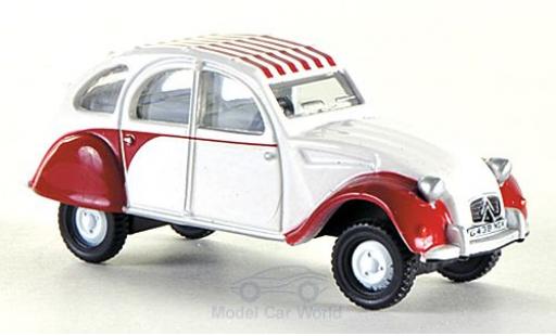 Diecast model cars Citroen 2CV Dolly white/red RHD 1/76 Oxford