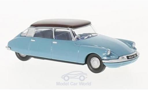 Diecast model cars Citroen DS 19 blue/purple 1/76 Oxford