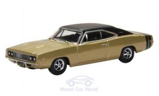 Diecast model cars Dodge Charger Coupe gold/matt-black 1968 1/87 Oxford