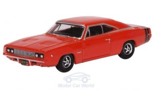 Diecast model cars Dodge Charger Coupe red 1968 1/87 Oxford
