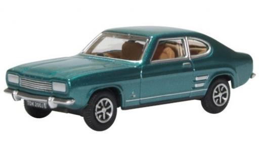 Diecast model cars Ford Capri MK1 metallic turquoise RHD 1/76 Oxford