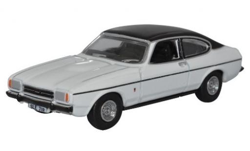 Diecast model cars Ford Capri MK2 MkII white/matt-black RHD 1974 1/76 Oxford