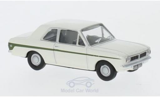 Diecast model cars Ford Cortina MK2 white/green RHD 1/76 Oxford