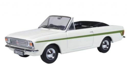 Diecast model cars Ford Cortina Crayford Convertible MkII white/green RHD 1/43 Oxford