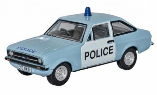 Diecast model cars Ford Escort Berlina MkII blue/white RHD Police (UK) 1/76 Oxford