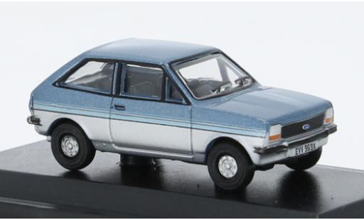 Diecast model cars Ford Fiesta MKI metallise blue/silver 1/76 Oxford