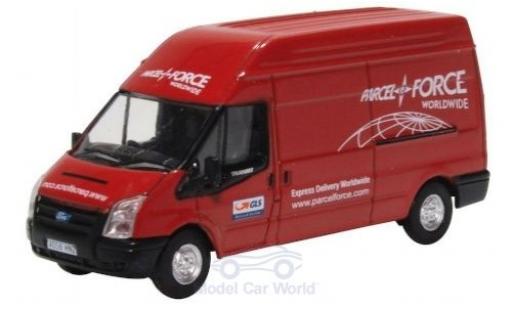 Diecast model cars Ford Transit Mk5 red Parcelforce 1/76 Oxford