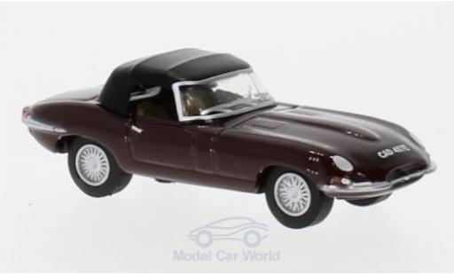 Diecast model cars Jaguar E-Type Roadster Convertible red 1/76 Oxford