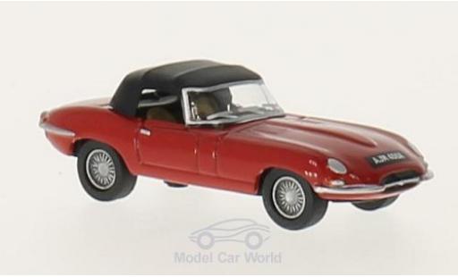 Diecast model cars Jaguar E-Type Roadster DHC red/black RHD 1/76 Oxford