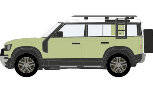 Diecast model cars Land Rover Defender 110 Explorer metallic green 1/76 Oxford