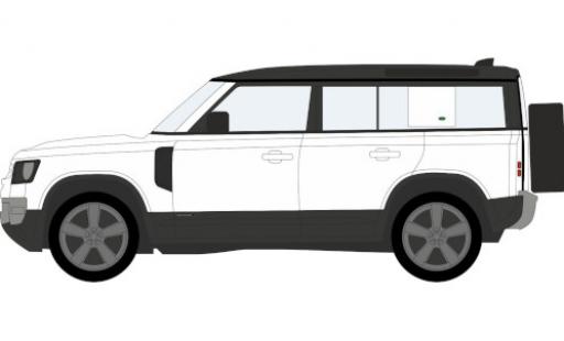 Diecast model cars Land Rover Defender Base 110X white 1/76 Oxford