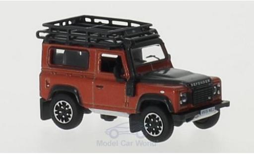 Diecast model cars Land Rover Defender 90 orange RHD Station Wagon 1/76 Oxford