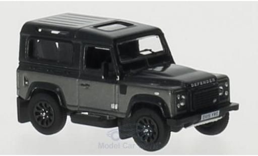 Diecast model cars Land Rover Defender 90 grey/grey RHD Station Wagon 1/76 Oxford