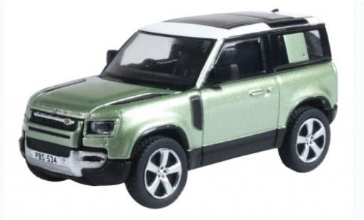 Diecast model cars Land Rover Defender 90 (L663) green/white RHD 2020 1/76 Oxford